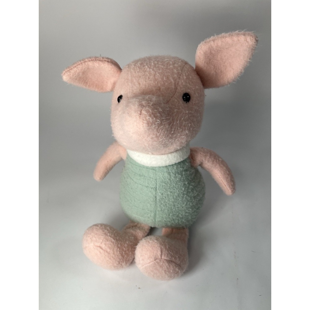 Disney Piglet Plush Stuffed Animal Pink Classic Winnie the Pooh Vtg Canasa Felt